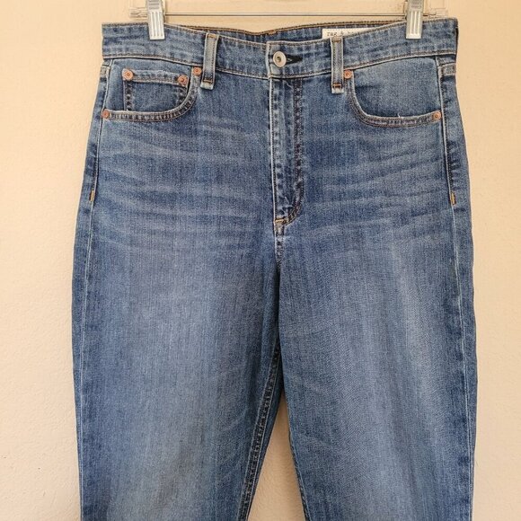 RAG & BONE Nina High Rise Ankle Flare Jeans Size 29 Blue Side Slit Stretchy Euc - Picture 2 of 10